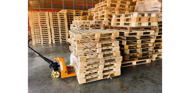 pallets being collected