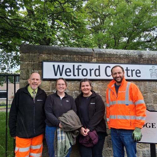 VolkerLaser team volunteering at the Welford Centre 