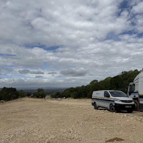 VolkerLaser carrying out works at A417 Missing Link