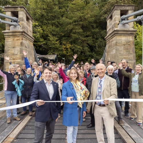 Whorlton Suspension Bridge reopening ceremony