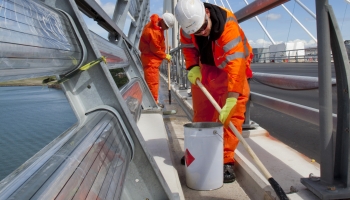 Coating application on bridge