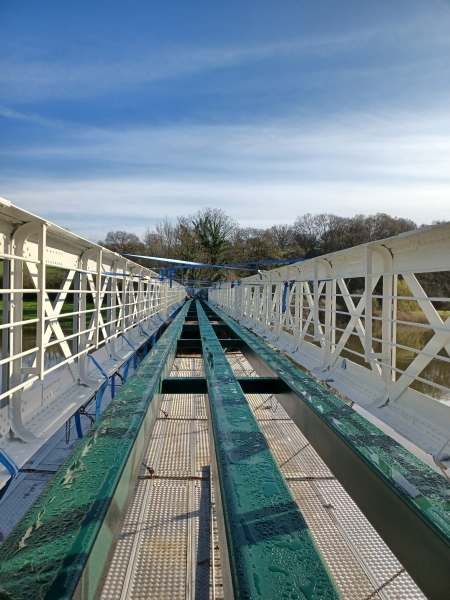 New steelwork on Tintern Wireworks Bridge