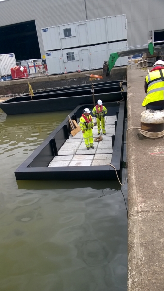 Work boats at King George Docks