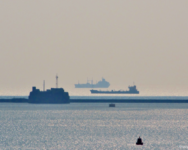 Naval ships in Plymouth Sound