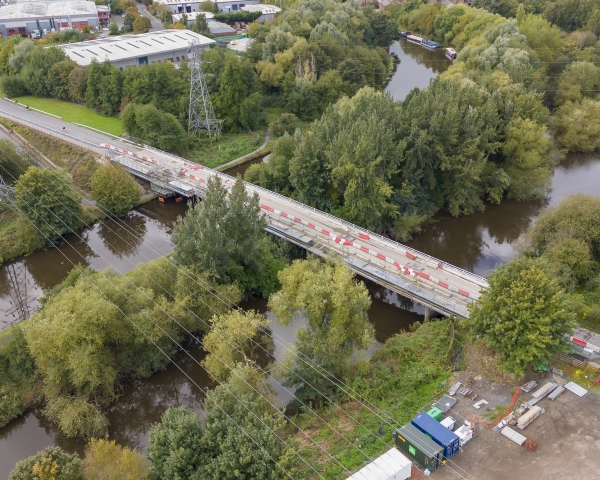 Drone shot of Skelton Grange Bridge