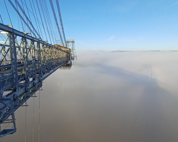 Newport Transporter Bridge at height