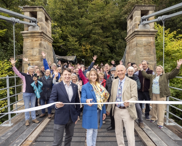Whorlton Suspension Bridge reopening ceremony