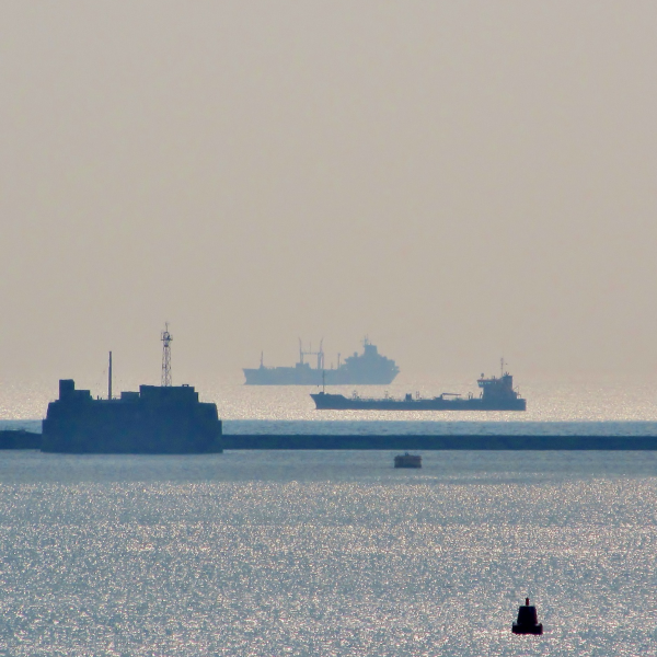 Naval ships in Plymouth Sound