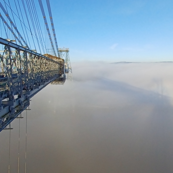 Newport Transporter Bridge at height