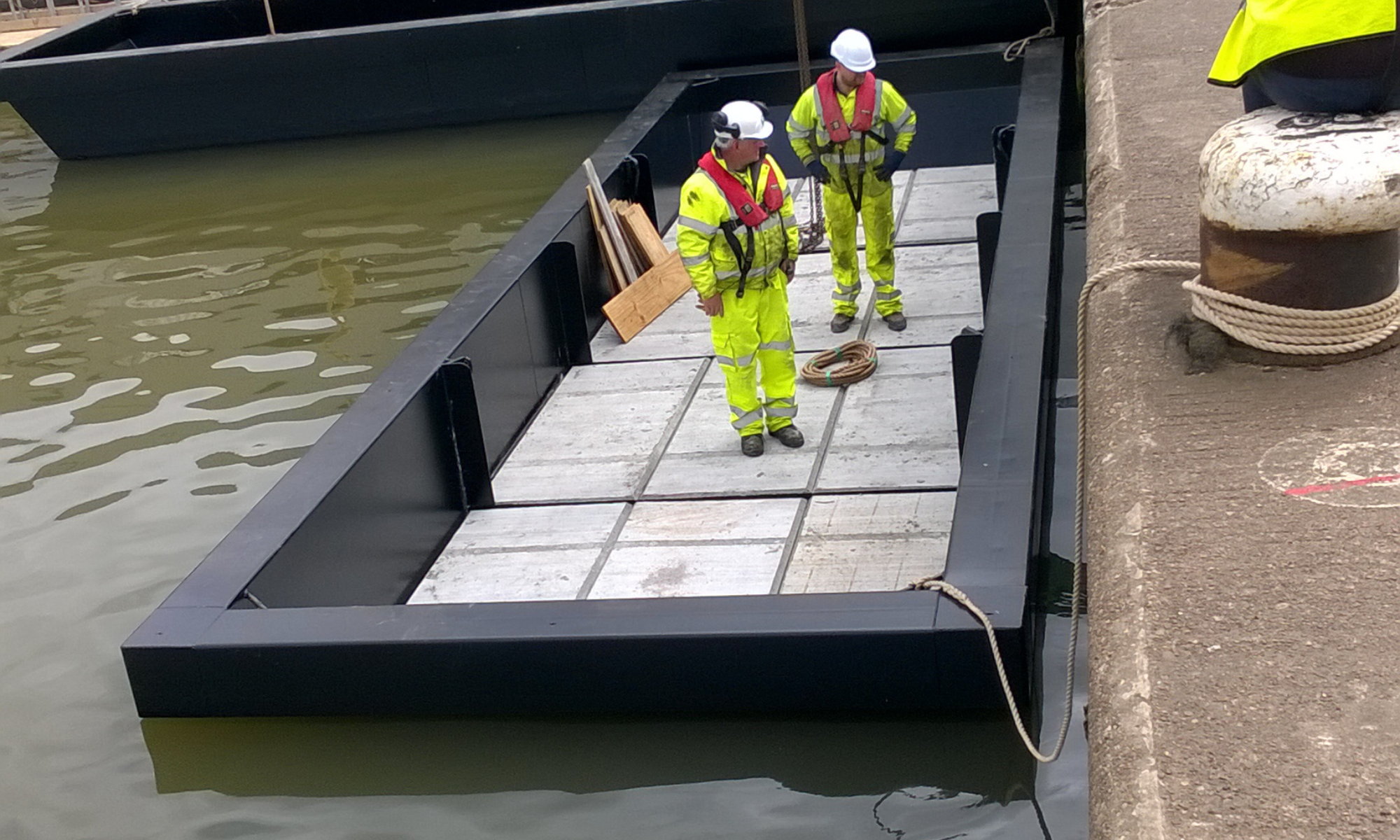 Work boats being used at King George Docks