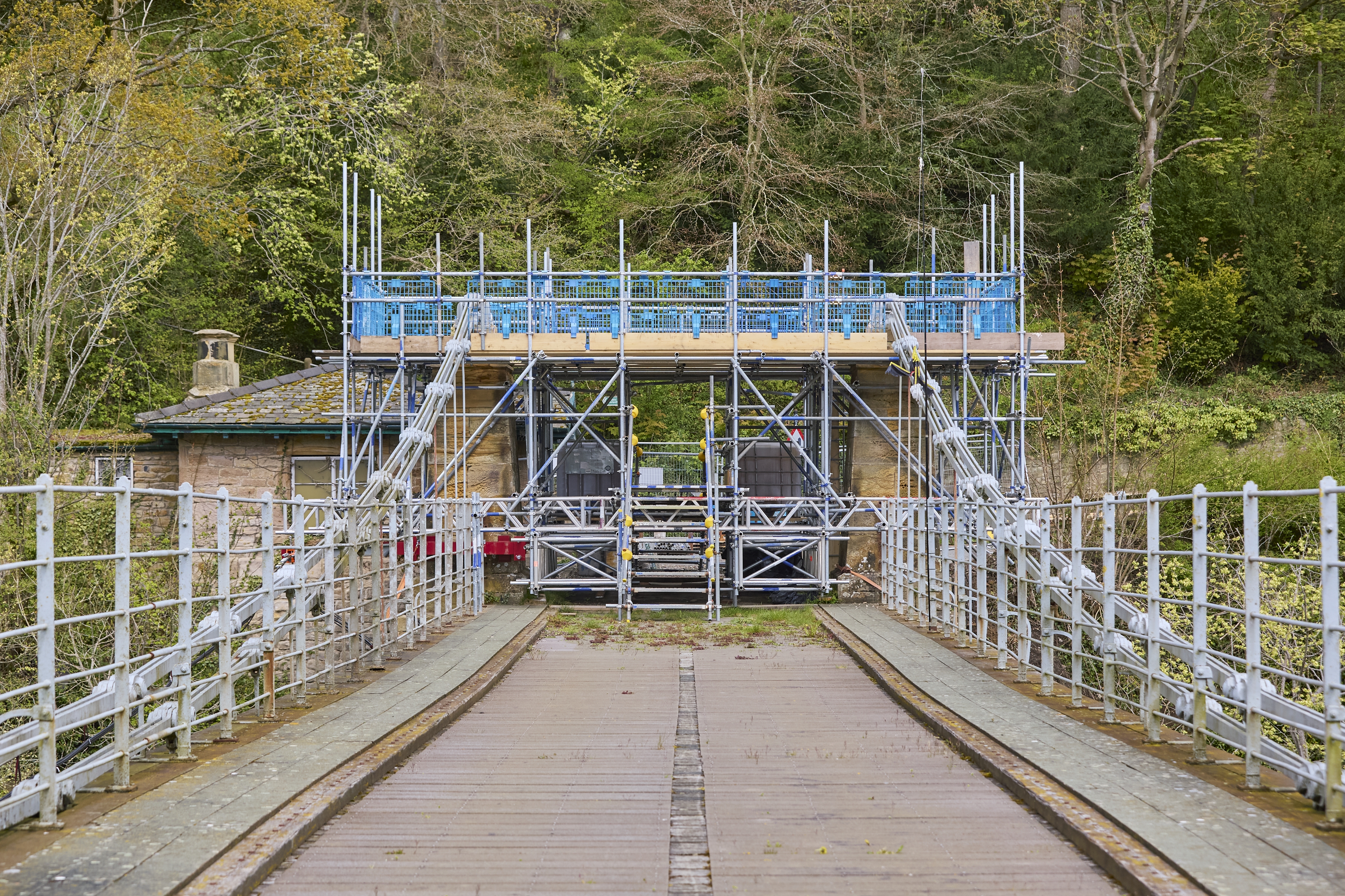 Whorlton Suspension Bridge ongoing works