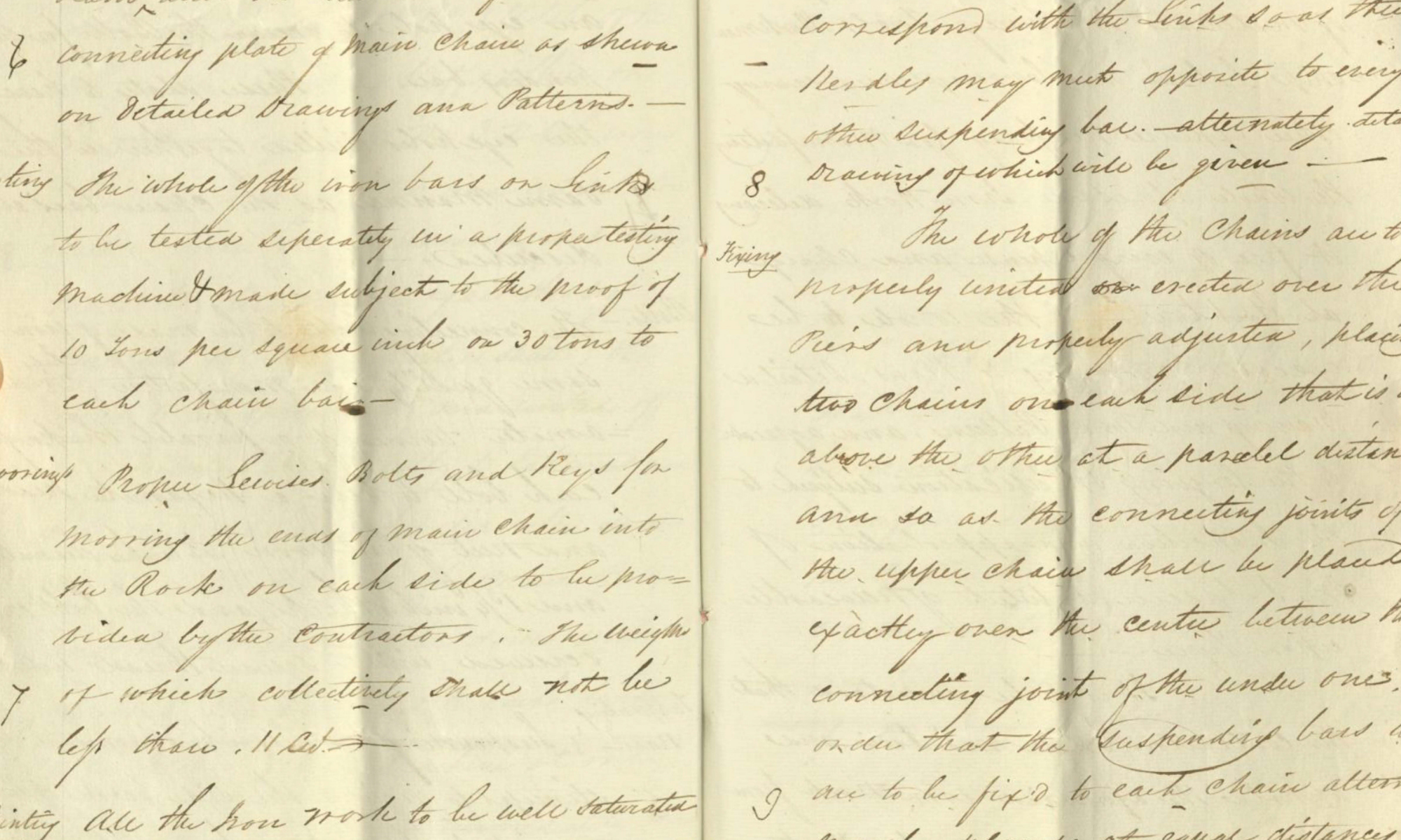 Copy of the original engineer's diary