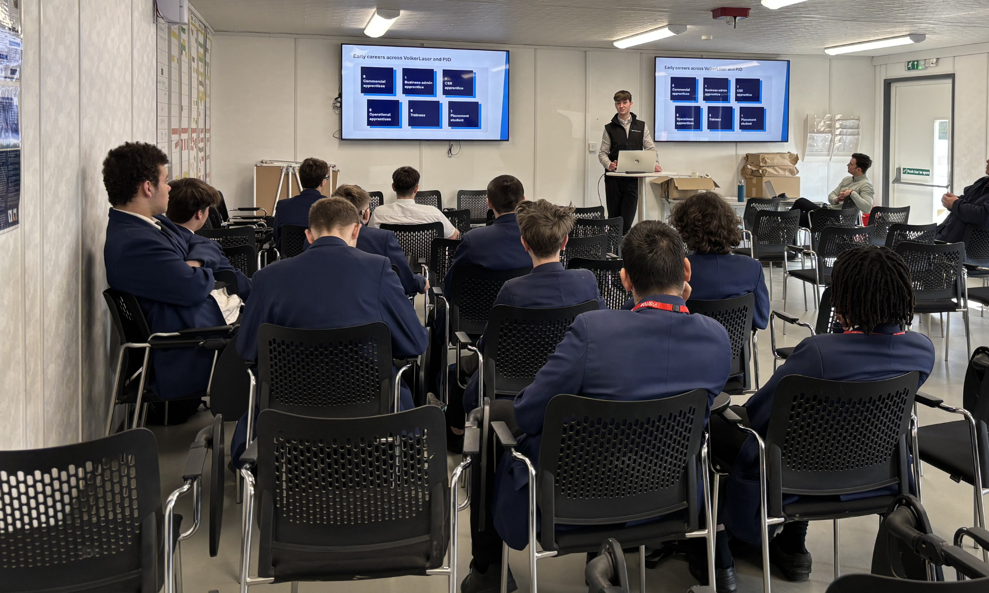 Students visiting Chipping Warden