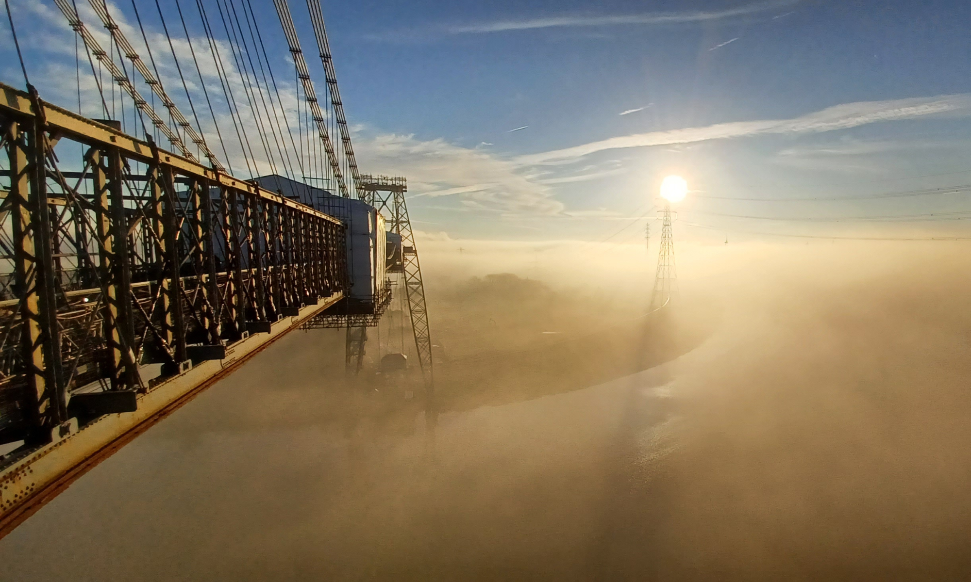 Newport Transporter Bridge in the sunshine