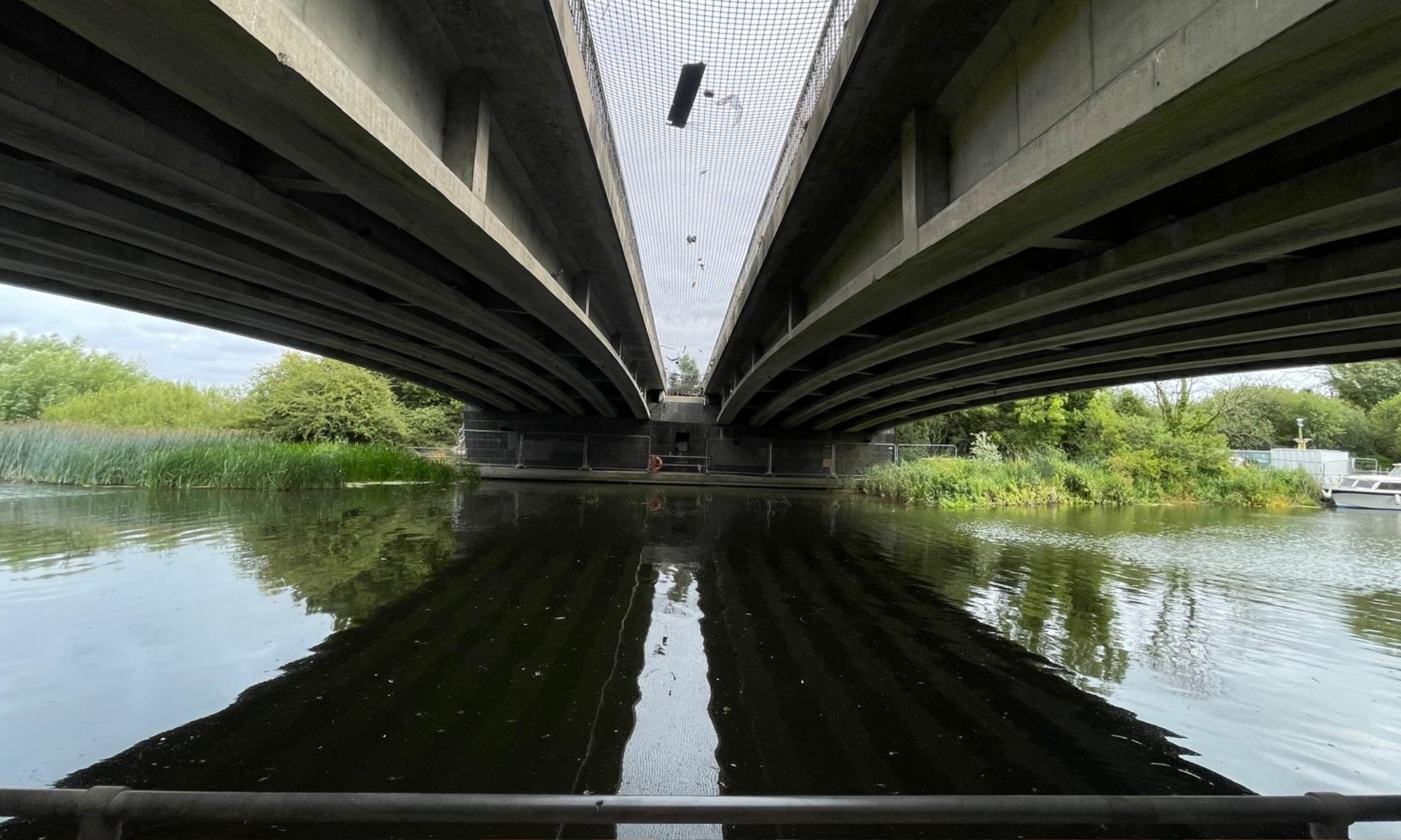 Under the A34 Thames Wytham crossing