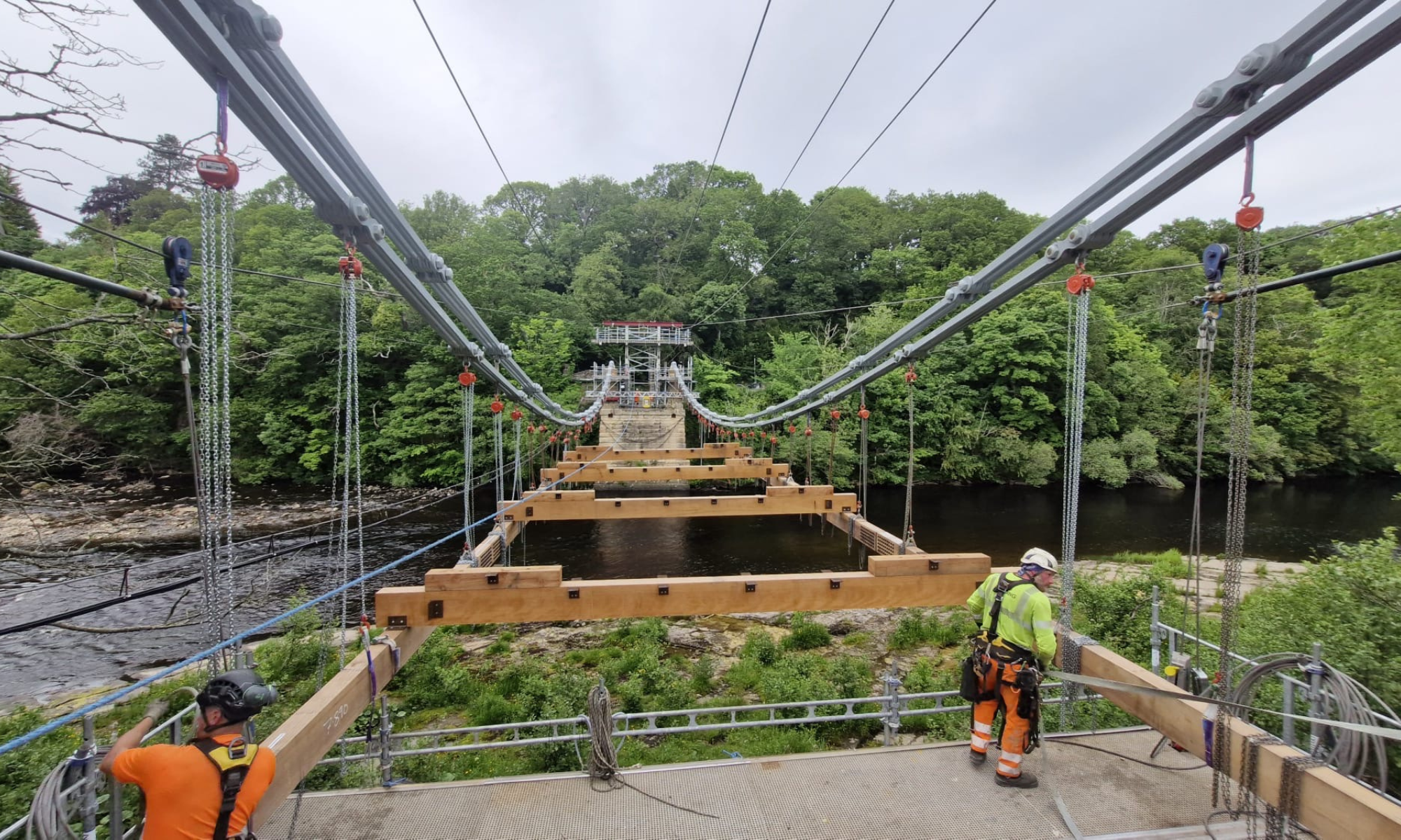 Installation of new bridge deck