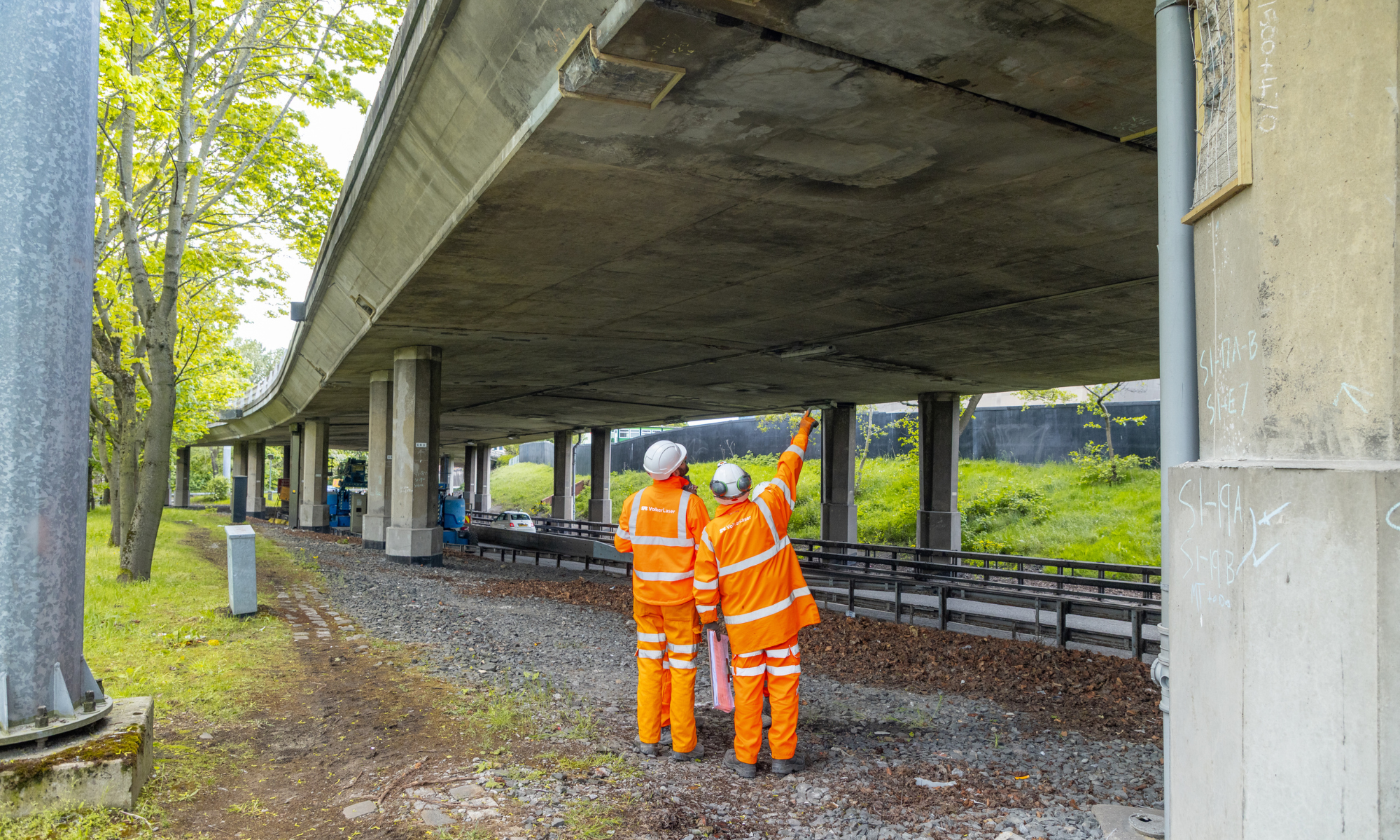 Works ongoing on Central Motorway in Newcastle